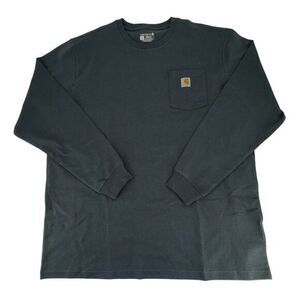 NWOT Carhartt Loose Fit Heavyweight Long Sleeve Pocket‎ Navy Size XLT